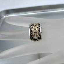 Load image into Gallery viewer, Hadar Designers Filigree Ring 9k Rose Gold Sterling Silver size 6.5, 7 (H) SALE