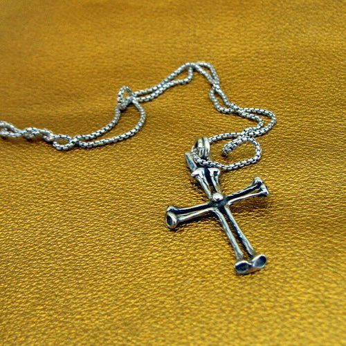 Hadar Designers Cross Pendant Modern Handmade 925 Sterling Silver Artistic () Y