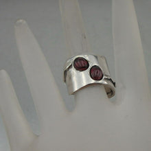 Load image into Gallery viewer, Hadar Designer Modern Handcrafted 925 Silver Granet Ring size 6,7,8,9,10 (H 1006