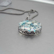 Load image into Gallery viewer, Hadar Designers 925 Sterling Silver Roman Glass Pendant Handmade (as 520113)