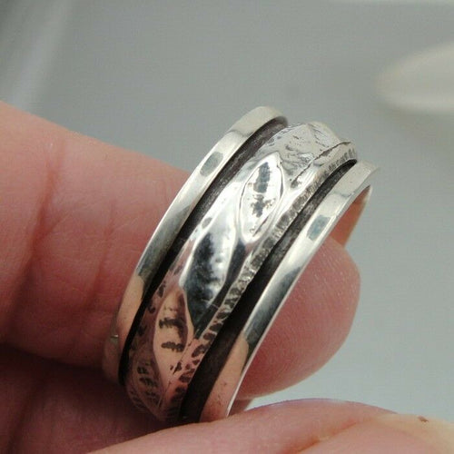 Hadar Designers Handmade Swivel Sterling Silver Ring size 9, 9.5 (sp) SALE