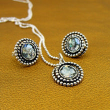 Load image into Gallery viewer, Hadar Designers 925 Sterling Silver Roman Glass Stud Earrings Handmade (AS)SALE