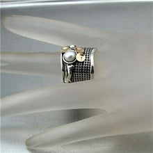 Load image into Gallery viewer, Hadar Designers 9k Yellow Gold Sterling Silver Pearl Ring 6,6.5,7,7.5,8 (H g125Y