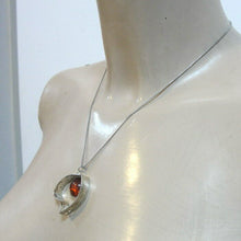 Load image into Gallery viewer, Hadar Designers Handmade Amber 925 Sterling Silver Heart Pendant (y 420) SALE