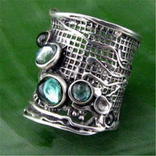 Load image into Gallery viewer, Hadar Designers Handmade 925 Sterling Silver Tourmaline Ring sz 6,7,8,9,10(H 144