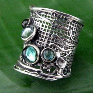 Hadar Designers Handmade 925 Sterling Silver Tourmaline Ring sz 6,7,8,9,10(H 144