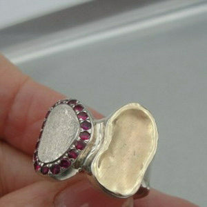 Hadar Designers Ruby Ring 6,7,8,9 Handmade 9k Yellow Gold 925 Silver (I r571)9y