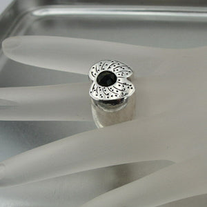 Hadar Designers Smokey Q. Ring size 7.5, 8 925 Sterling Silver Handmade (H) SALE