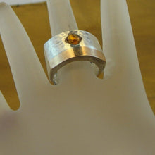Load image into Gallery viewer, Hadar Designers 9k Rose Gold 925 Silver Baltic Amber Ring sz 7.5,8 Handmade (DKy