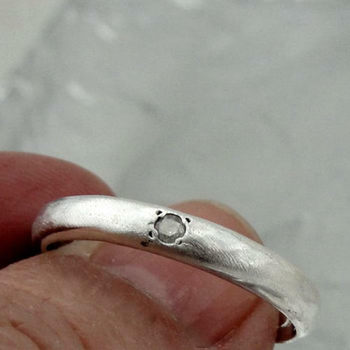 Hadar Designers Handmade Sterling Silver Sparkling Diamond Ring 6,7,8,9, (I r929