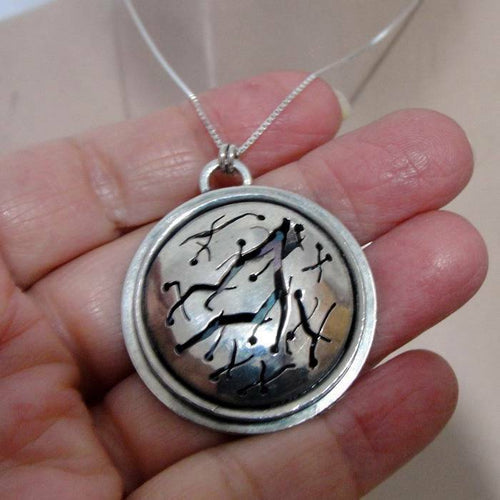 Hadar Designers Rustic WILD Handmade Solid 925 Sterling Silver Pendant (H) SALE