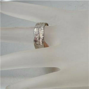 Hadar Designers Sterling Silver 9k Rose Gold Ring sz 7,7.5 Handmade Art (H) SALE