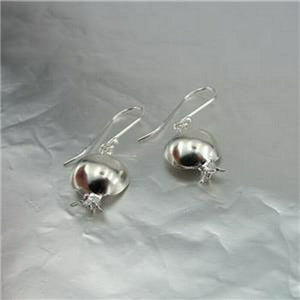 Hadar Designers Pomegranate Earrings 925 Sterling Silver Dangle Handmade (L)SALE