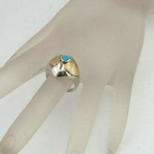 Load image into Gallery viewer, Hadar Designers Blue Opal Heart Ring 7,7.5 Handmade 9k Yellow Gold 925 Silver