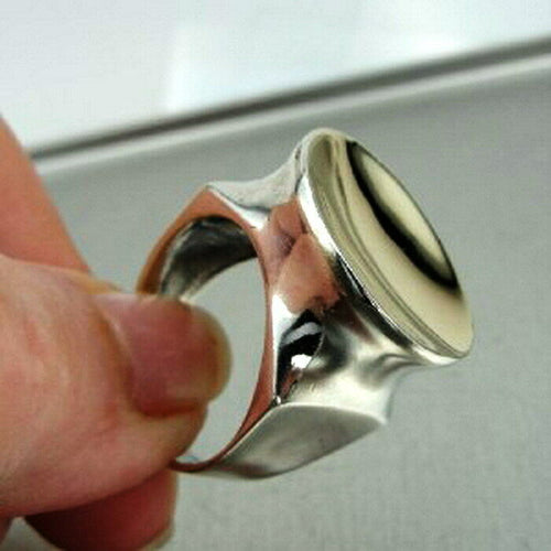 Hadar Designers Modern 9k yellow Gold 925 Sterling Silver Ring sz 9,9.5 (SP)SALE