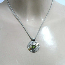 Load image into Gallery viewer, Hadar Designers 9k Yellow Gold 925 Sterling Silver Natural Peridot Pendant SALE