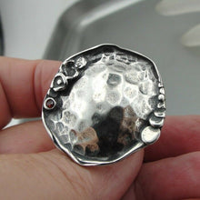Load image into Gallery viewer, Hadar Designers Sterling Silver Garnet Ring 6,7,8,9,10 Handmade Gorgeous (H)SALE