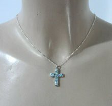 Load image into Gallery viewer, Hadar Designers Sterling Silver Genuine Antique Roman Glass Cross Pendant (as )y