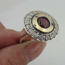 Load image into Gallery viewer, Hadar Designers Handmade 9k Yellow Gold Sterling Silver Garnet Ring Set 6,7,8,9,