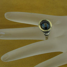 Load image into Gallery viewer, Hadar Designers Garnet Ring Handmade 9k Yellow Gold 925 Silver sz 6,7,8,9 (MS)7y