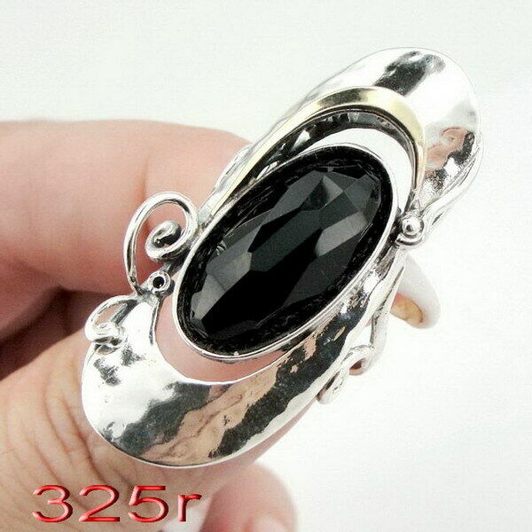 Hadar Designers 9k Yellow Gold 925 Silver Onyx Ring 6.5, 7,8,9,10 Handmade (MS)Y