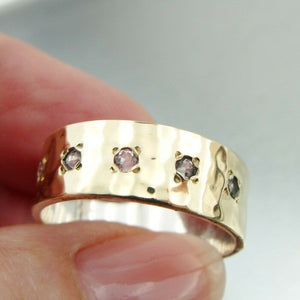 Hadar Designers Tourmaline Ring 6,7,8,8.5,9 Handmade 9k Gold 925 Silver (I r306Y