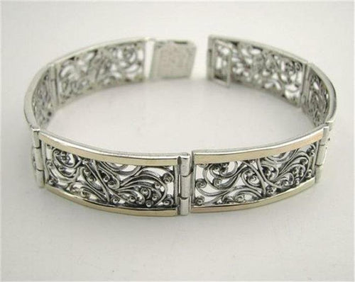 Hadar Designers 925 Sterling Silver filigree Bracelet Gorgeous Handmade(S