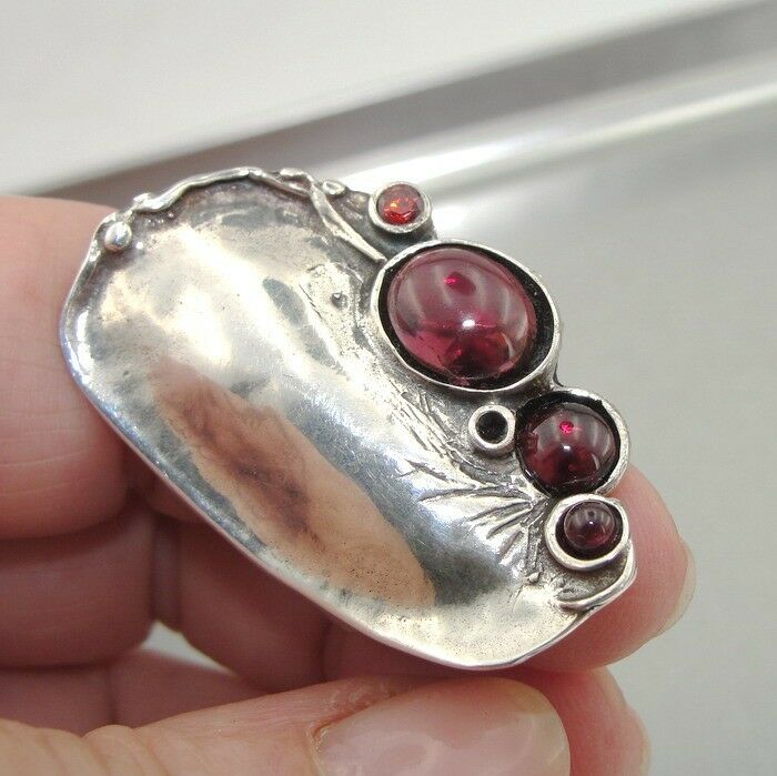 Hadar Designers Handmade 925 Sterling Silver Red Garnet Ring 6,7,8,9,10 (H 1544)