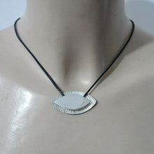 Load image into Gallery viewer, Hadar Designers Handmade Sophisticated Leather 925 Sterling Silver Pendant (H)5