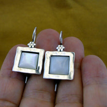 Load image into Gallery viewer, Hadar Designers MOP Mother of Pearl Earrings Pendant Set 925 Silver Handmade (MS