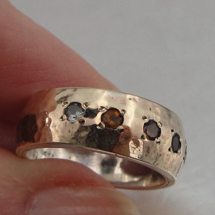 Hadar Designers Handmade 9k Yellow Gold S Silver Tourmaline Ring 6,7,8,9 (I r299