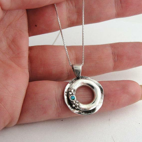 Hadar Designers Gift Handmade Young Floral 925 Sterling Silver Opal Pendant (s)