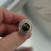 Load image into Gallery viewer, Hadar Designers Handmade 925 Sterling Silver Garnet Ring size 7, 6.5 (H) SALE