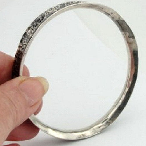 Hadar Designers 925 Sterling Silver Bangle Bracelet Handmade Wild Art (H) SALE