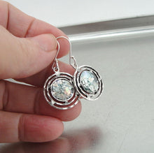 Load image into Gallery viewer, Hadar Designers Antique Roman Glass Earrings Handmade 925 Sterling Silver (as)y 