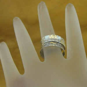 Hadar Designers Zircon Ring 6.5,7,8,9 Handmade 9k Yellow Gold 925 Silver (ms) y