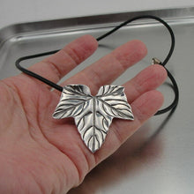 Load image into Gallery viewer, Hadar Designers Handmade Sophisticated Leather 925 Sterling Silver Pendant (H)2