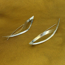 Load image into Gallery viewer, Hadar Designers Long Artistic 925 Sterling Silver Earrings Handmade (s) y