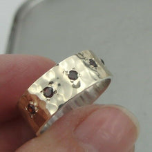 Load image into Gallery viewer, Hadar Designers Handmade 9k Yellow Gold 925 Silver Garnet Ring 6.5,7,8,9 (I r306