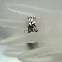 Load image into Gallery viewer, Hadar Designers Amethyst Ring sz 7, 7.5 925 Sterling Silver Handmade Art () SALE