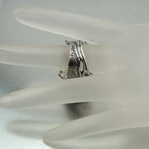 Hadar Designers Amethyst Ring sz 7, 7.5 925 Sterling Silver Handmade Art () SALE