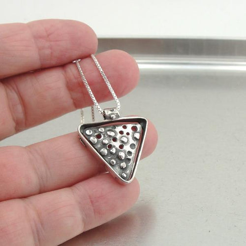 Hadar Designers Unique Modern Handmade 925 Sterling Silver Pendant Art (H) SALE