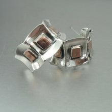 Load image into Gallery viewer, Hadar Designers Handmade 9k Rose Gold Sterling Silver J Hoop Earrings (H) SALE