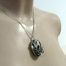 Load image into Gallery viewer, Hadar Designers Black Onyx Locket Pendant 925 Sterling Silver Handmade Art (H) y
