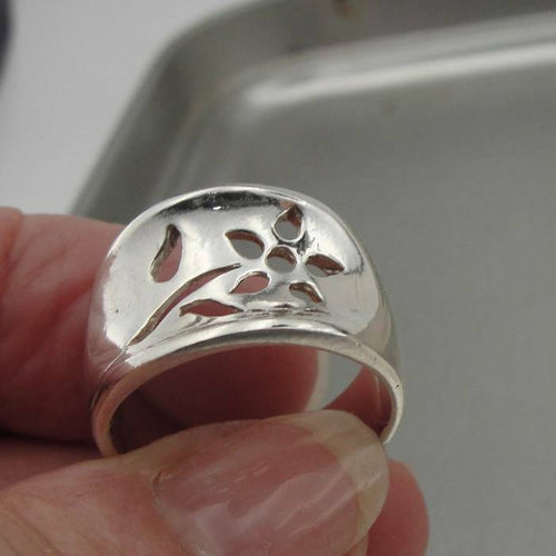Hadar Designers Israel Handmade Floral 925 Sterling Silver Ring 6,7,8,9,10 (H) y