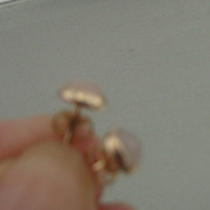 Hadar Designers Handmade 14k Yellow Gold Fil 7mm Rose Quartz Stud Earrings (v)y