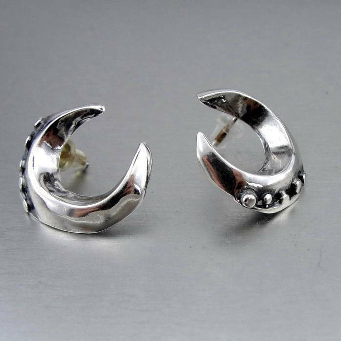 Hadar Designers Handmade Artist 925 Sterling Silver Stud Earrings (H) SALE