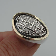 Load image into Gallery viewer, Hadar Designers Ring 9k Yellow Gold 925 Silver White Zircon Handmade 7,8,9,10(MS