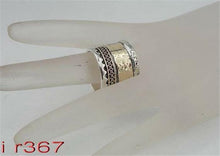 Load image into Gallery viewer, Hadar Designers Handmade Swivel 9k Gold Sterling Silver Ring 7,8,9,10 (I r367)