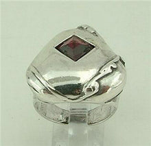 Load image into Gallery viewer, Hadar Designers Handmade 925 Sterling Silver Garnet Ring sz 7.5,8 (H 1770) SALE